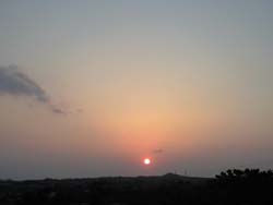 夕日