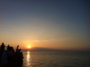 竹富、夕日